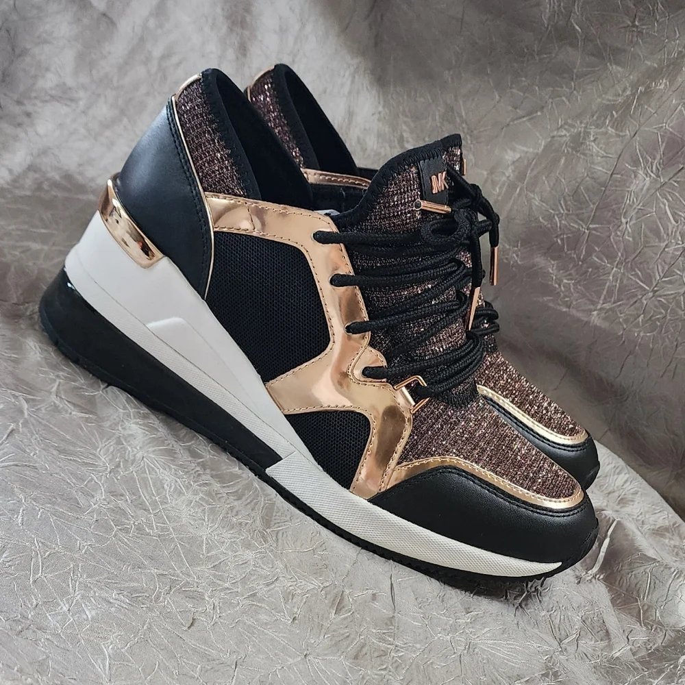 MICHAEL KORS WEDGE SNEAKERS SZ 6.5 NWT - Picture 5 of 15